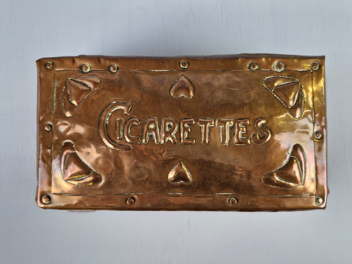 Arts and Crafts Copper Cigarette Box