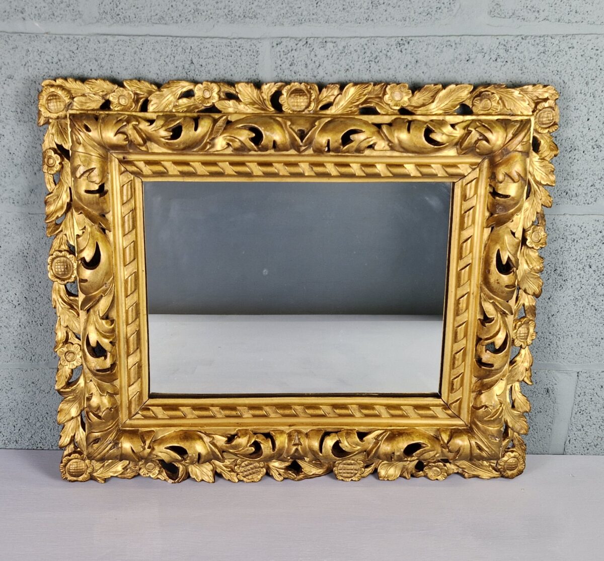 Wood and Gilt Carved Frame Mirror