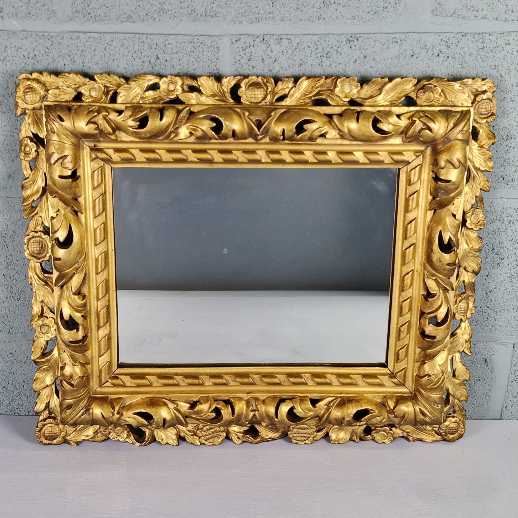 Wood and Gilt Carved Frame Mirror