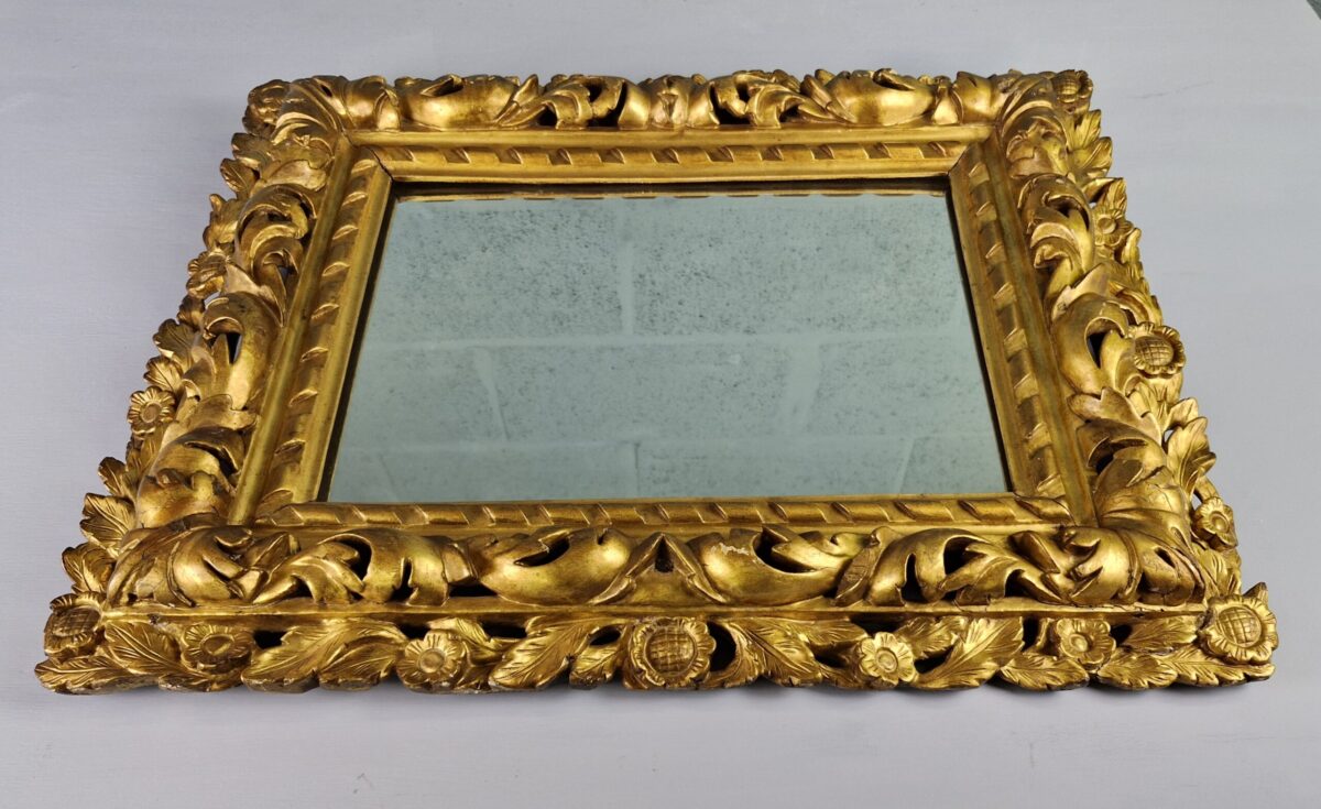 Wood and Gilt Carved Frame Mirror