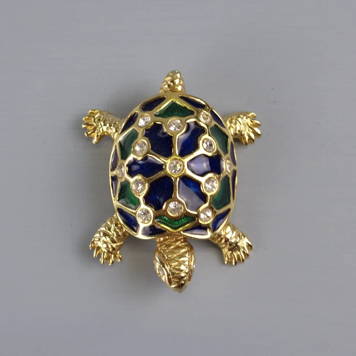 Enamel Turtle Brooch