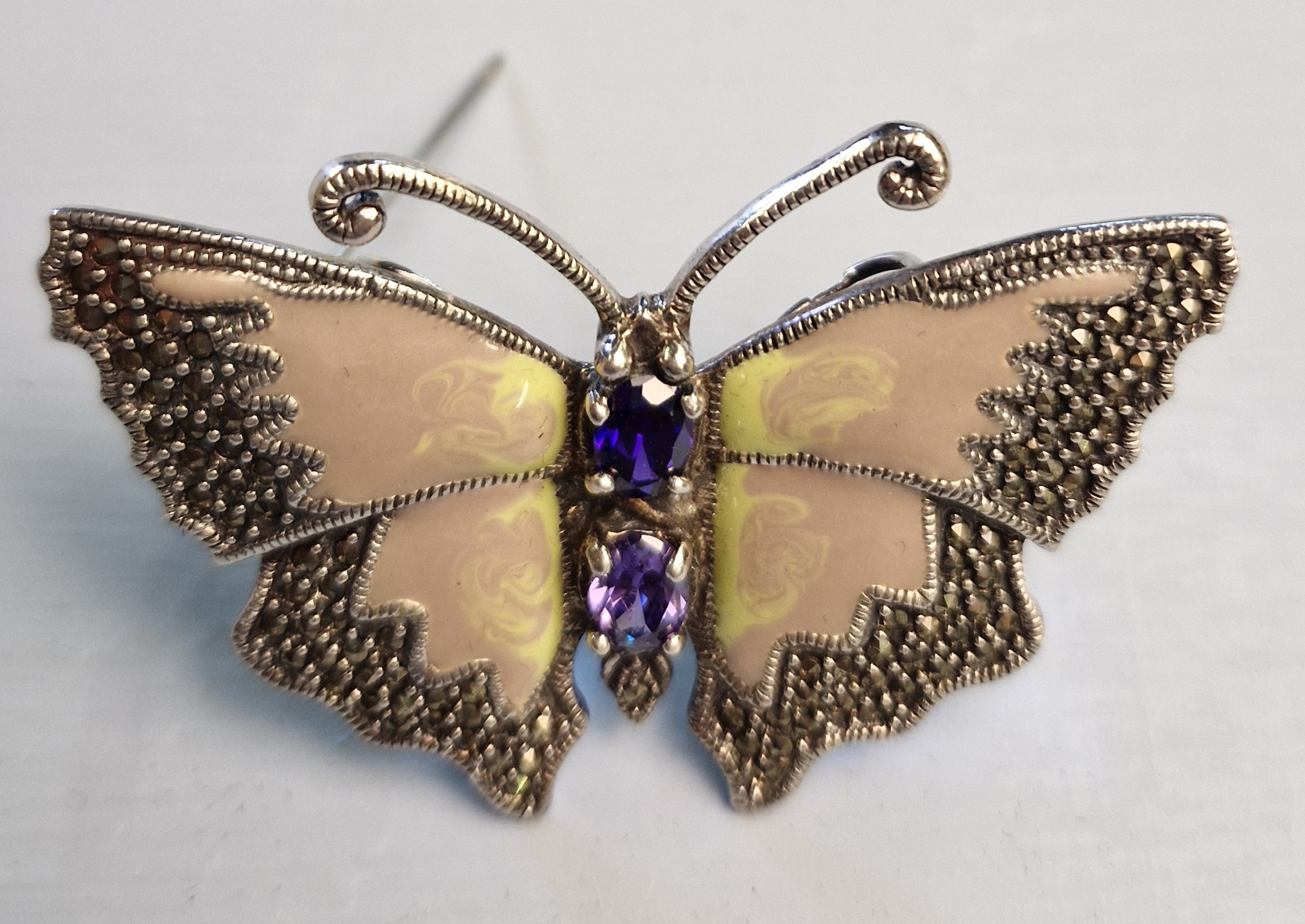 Silver Butterfly Brooch