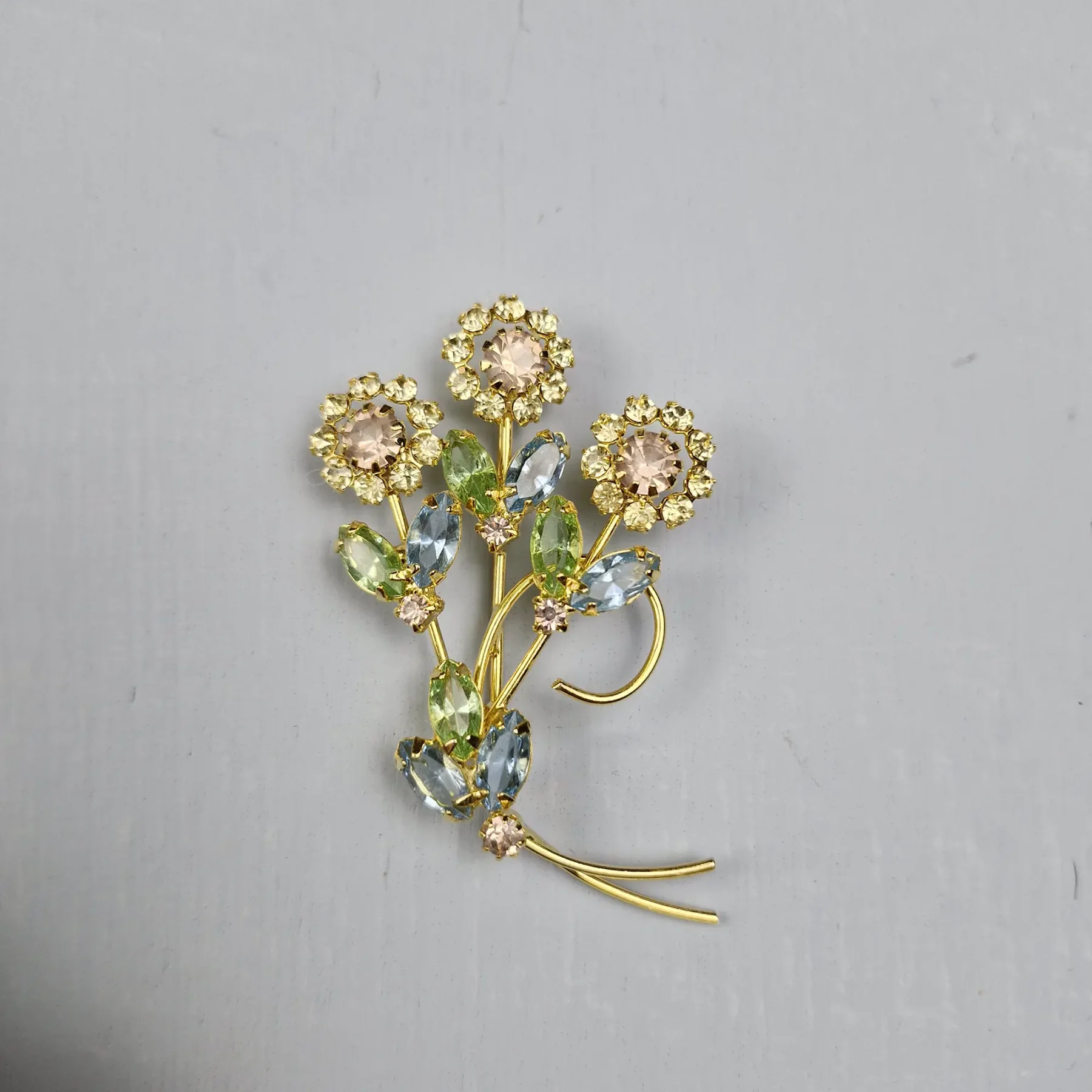 Vintage Floral Bouquet Brooch