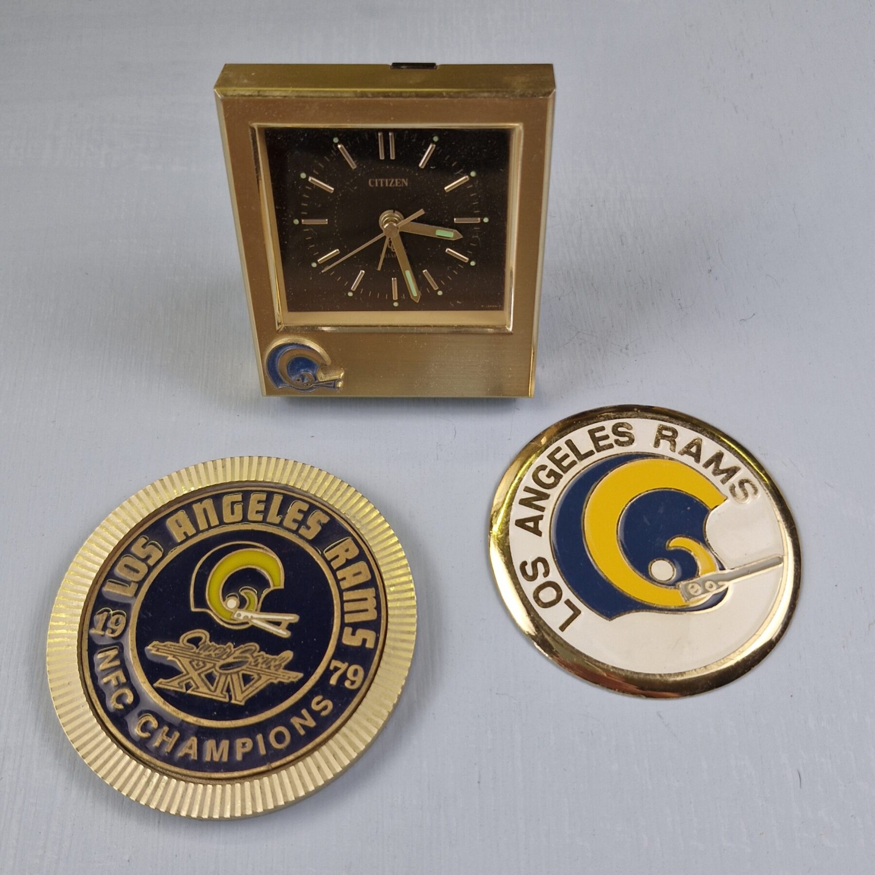 Rare Trio of Los Angeles Rams Memorabilia