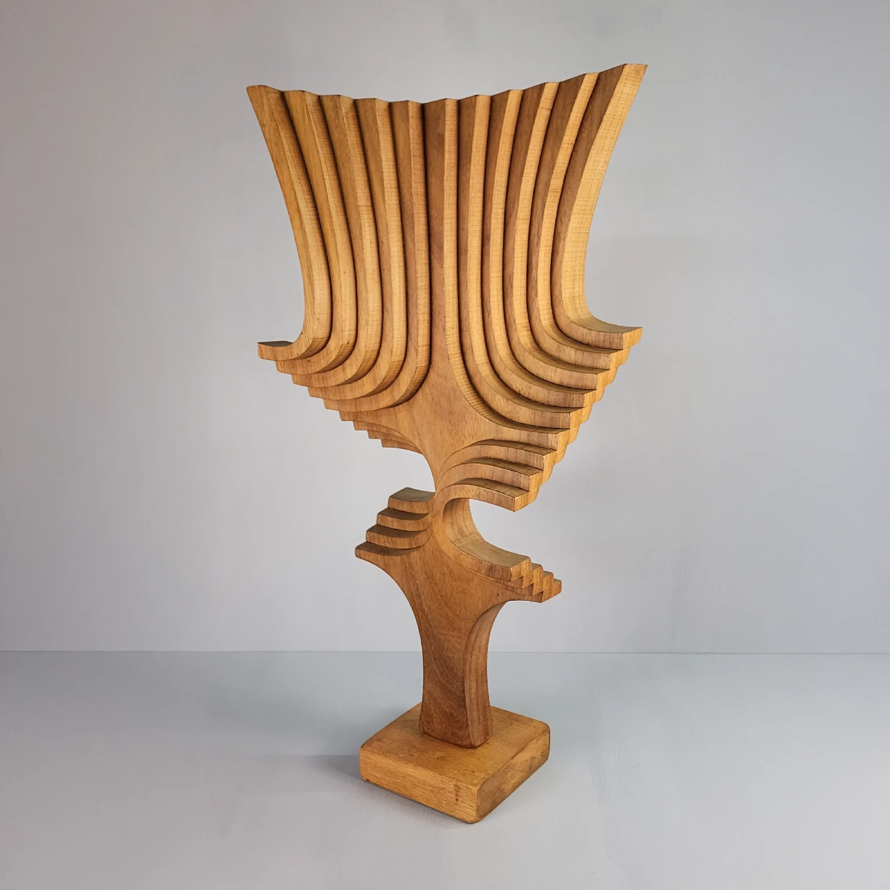 Large Abstract Wood Sculpture by Brain Wilsher