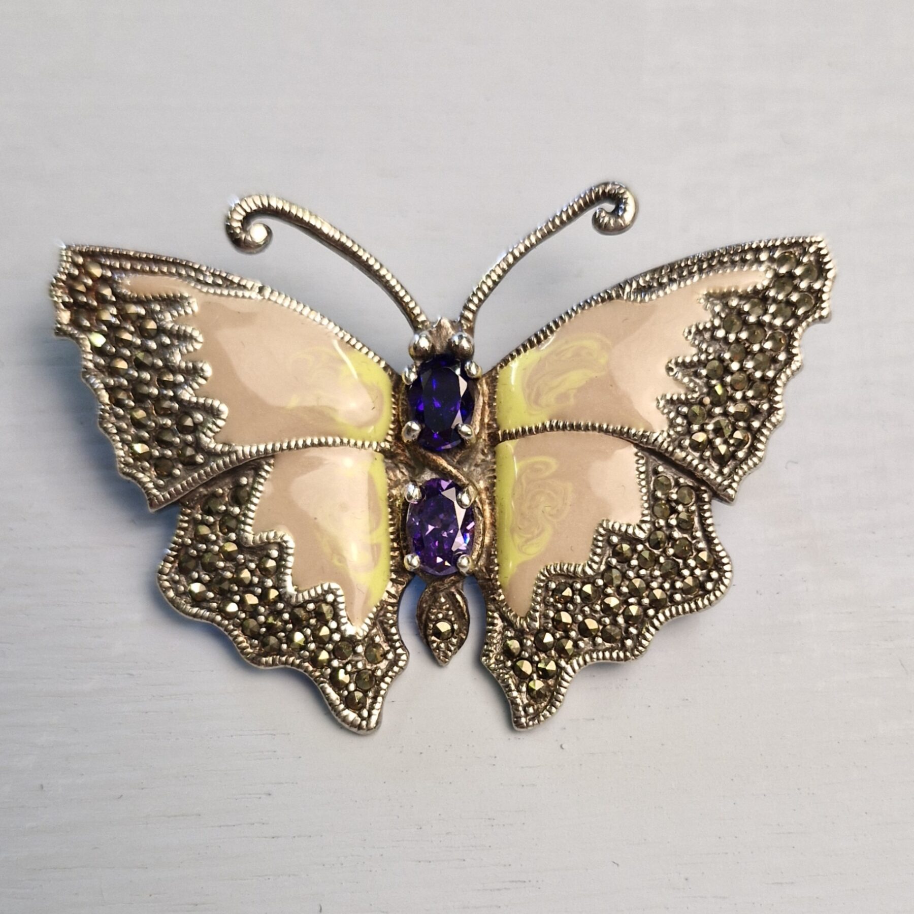 Silver Butterfly Brooch