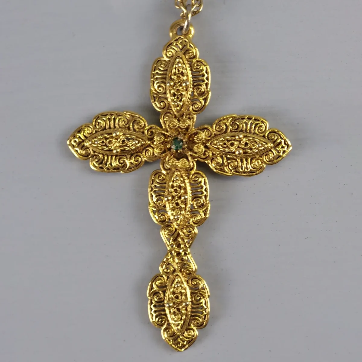 Gold Style Gothic Cross Necklace