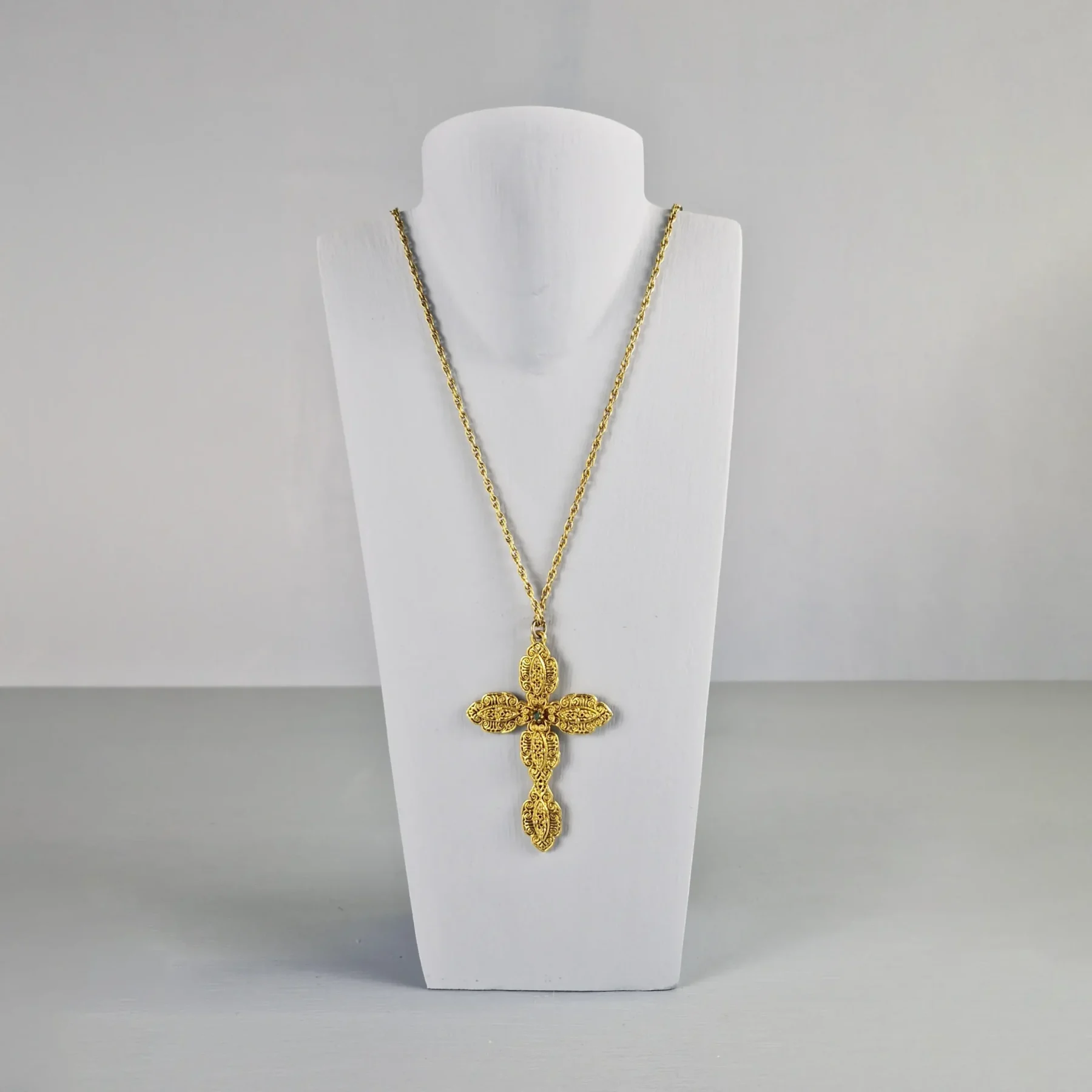 Gold Style Gothic Cross Necklace