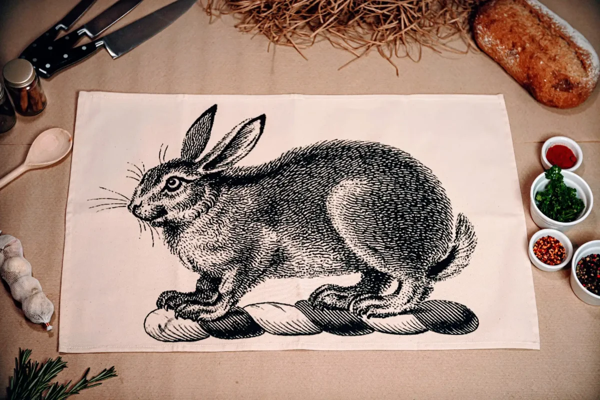 Rabbit Tea Towel