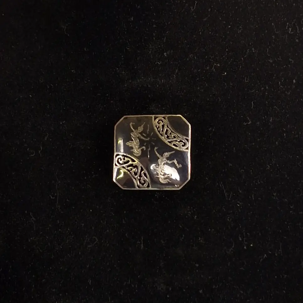 Siam Silver Niello Brooch