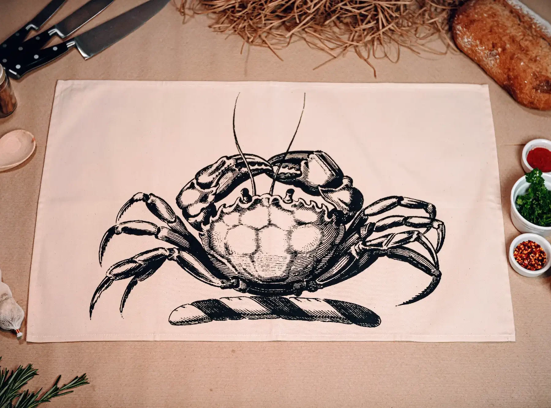 Crab Tea Towel