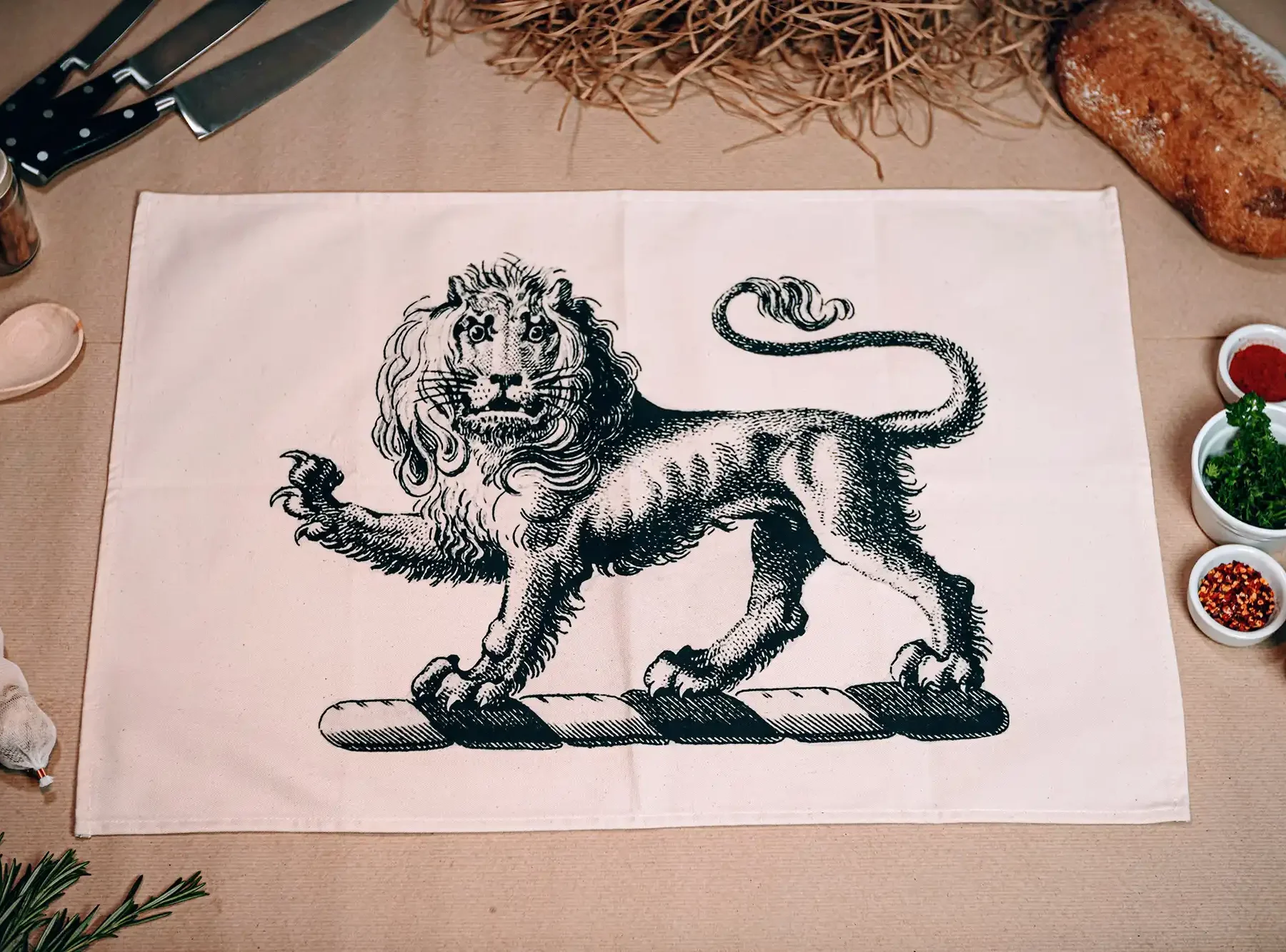 Lion Tea Towel