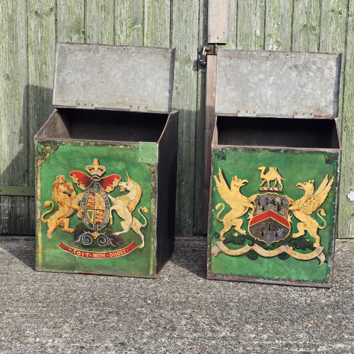 19th Century Toleware Grocer's Bins