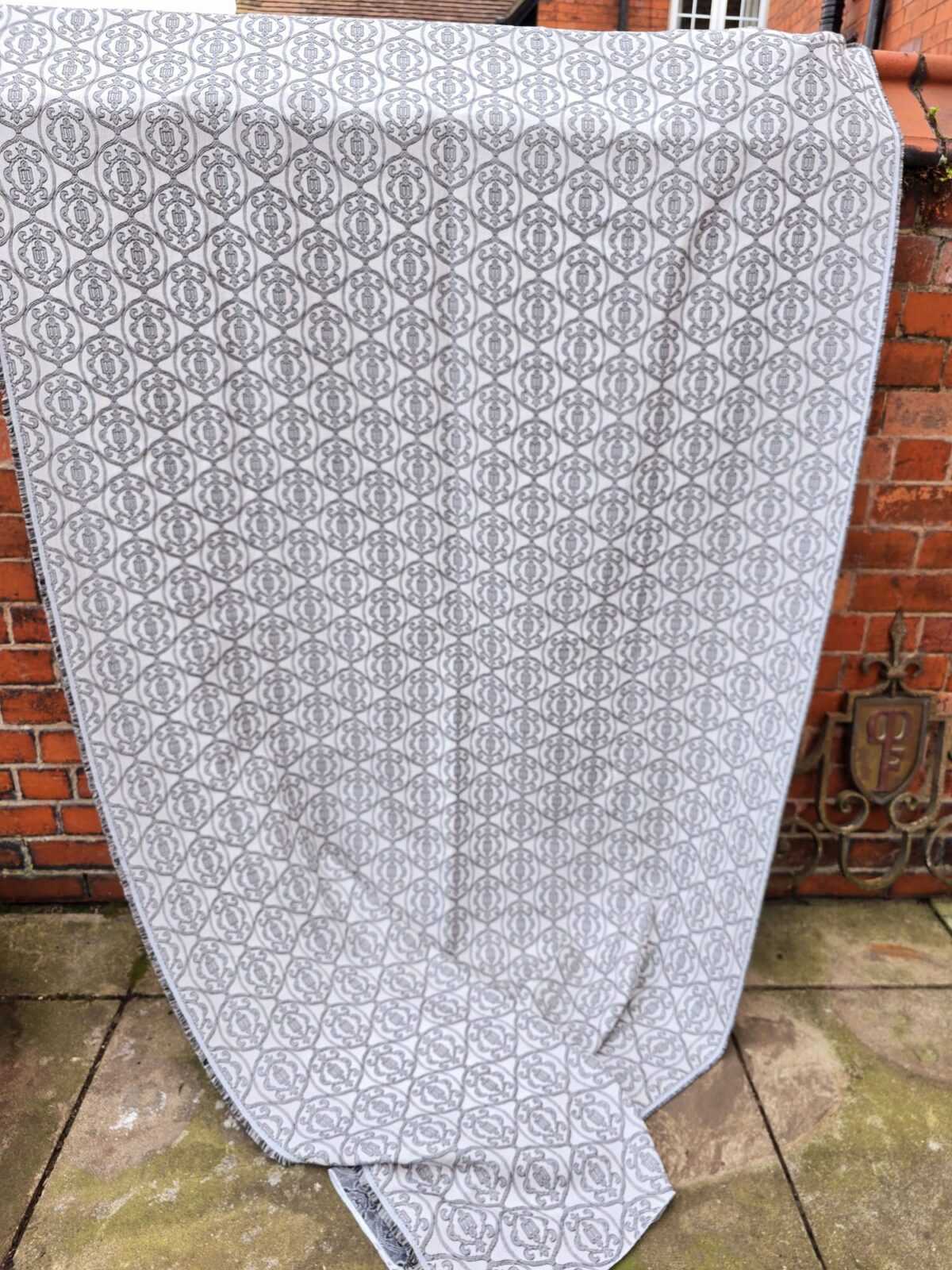 Black Grey & Antiques White Italian Jacquard