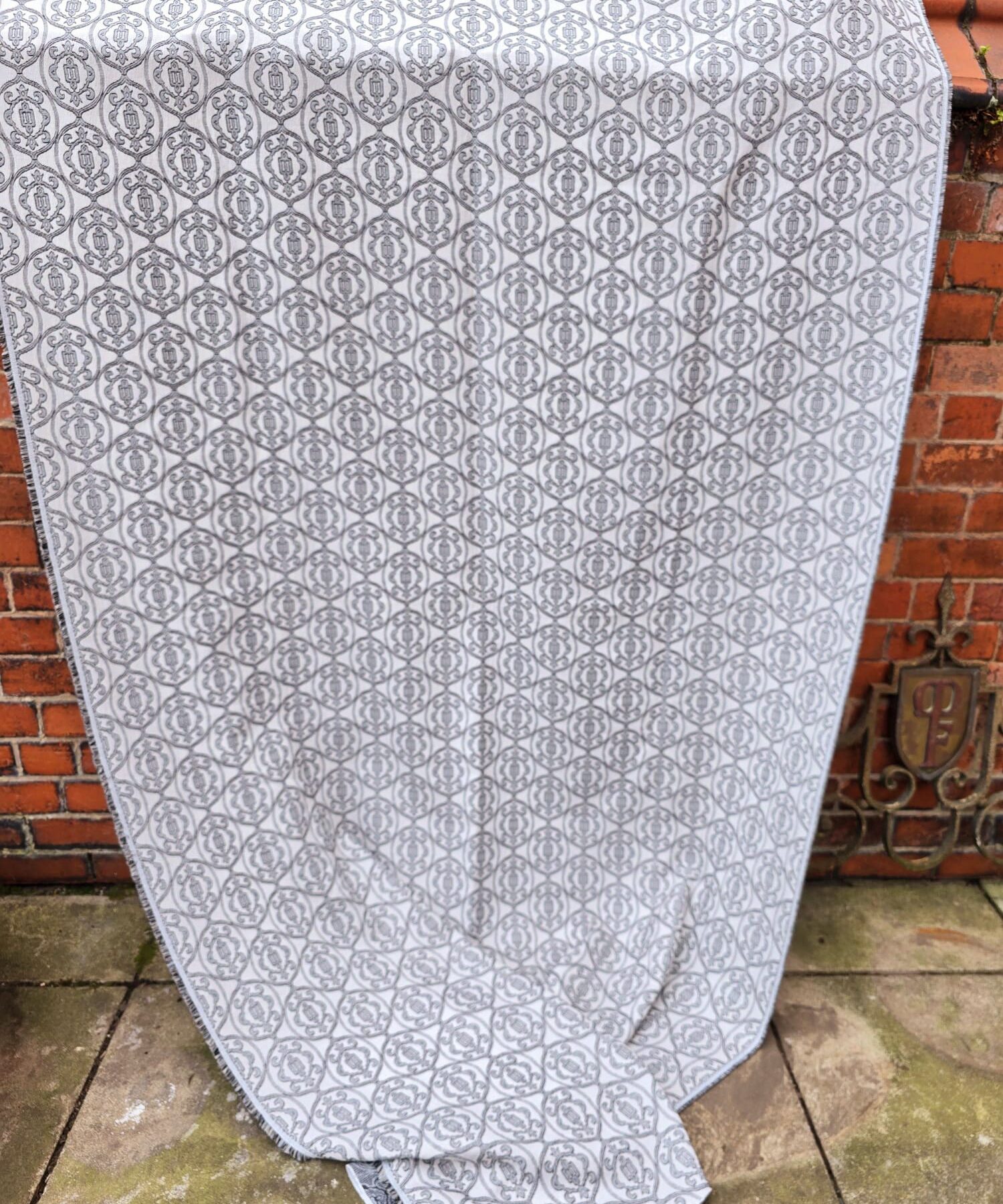 Black Grey & Antiques White Italian Jacquard